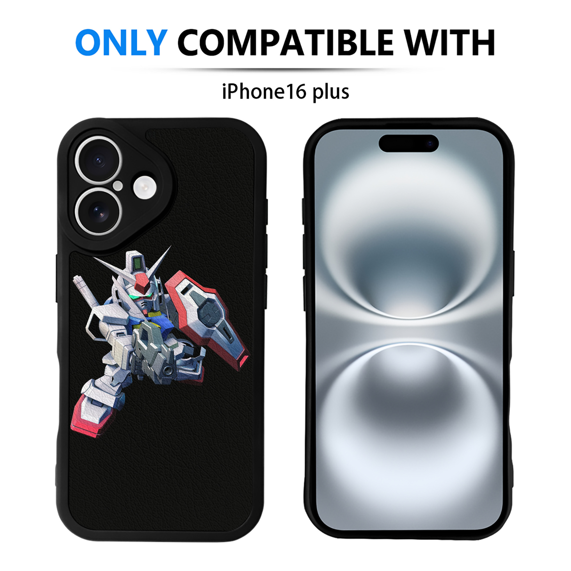 （画像用） 機動戦士ガンダム Mobile Suit Gundam 【iPhone 16シリーズ対応】シリコンスマホケース（レザー調） 材質：シリコン